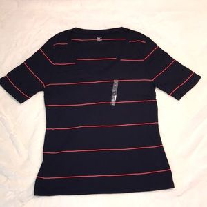 V neck striped tee from Gap